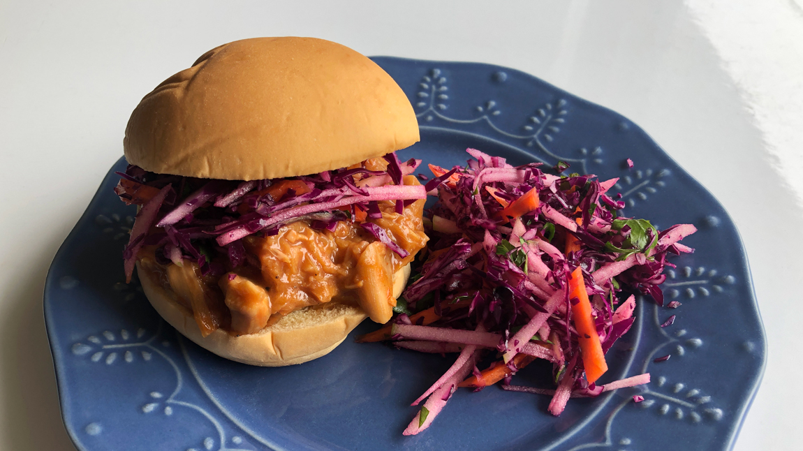 Pure Soul's BBQ Jackfruit with Apple Slaw